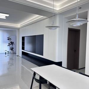 <span class=keywords><strong>Meuble</strong></span> mural <span class=keywords><strong>TV</strong></span> en bois laqué sur mesure, style minimaliste moderne <span class=keywords><strong>et</strong></span> luxueux, pour salon de villa - Product Image 3