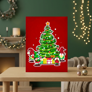 Gnomos de Navidad, Tarjeta de Papel 3D Pop-Up, Regalo Navideño Hecho a Mano, Decoración con Diseño Personalizado - Product Image 6