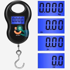 RTS Factory <span class=keywords><strong>Electronic</strong></span> <span class=keywords><strong>50kg</strong></span> 10g Hänge waage LCD-Küche Digital waage Hintergrund beleuchtung Angel gewichte Taschen reisegepäck waage - Product Image 3
