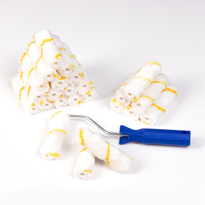 Tête de <span class=keywords><strong>brosse</strong></span> à rouleau miniature de qualité industrielle personnalisable OEM, 3'', 4'', 6'', en polyester, pour <span class=keywords><strong>peinture</strong></span> domestique et bricolage - Product Image 3