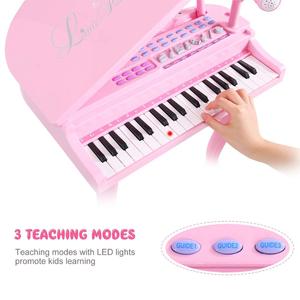 Piano <span class=keywords><strong>de</strong></span> Juguete <span class=keywords><strong>de</strong></span> Plástico <span class=keywords><strong>de</strong></span> 37 Teclas - Instrumento Musical <span class=keywords><strong>de</strong></span> Educación Temprana para Bebés con Micrófono y Taburete - Regalo Perfecto para Niños <span class=keywords><strong>de</strong></span> 2 a 7 Años - Product Image 4