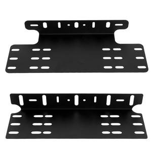 Support de fixation de plaque d'immatriculation pour pare-chocs avant de voiture, avec bande lumineuse LED, en alliage d'aluminium. - Product Image 1