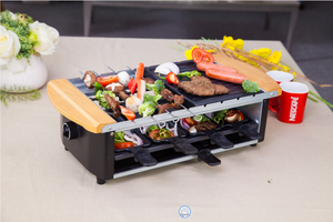 8 pièces détachables en acier au carbone brochettes <span class=keywords><strong>raclette</strong></span> casseroles multifonctions électrique <span class=keywords><strong>Raclette</strong></span> Grill Machine contrôle de la température pour - Product Image 3