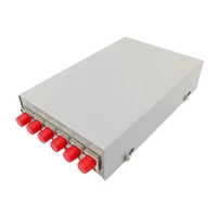 6 Port Fiber Optic Terminal Box 6 12 Port SC ST FC LC Fiber Optic Patch Panel with Single Mode Pigtail Adapter