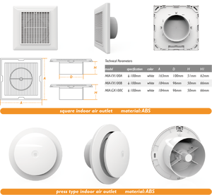 Couvercle <span class=keywords><strong>d</strong></span>'évent <span class=keywords><strong>intérieur</strong></span> réglable MIA pour les hôpitaux et les écoles - Product Image 6