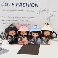Ventes d'usine – Nouvelle poupée en peluche Monchhichi Bebichichi Kawaii japonaise, animal en peluche de dessin animé, porte-clés, petit pendentif