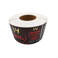 Étiquettes autocollantes personnalisées en vinyle imperméable avec logo, rouges, dorées à chaud, pour cosmétiques, rouges à lèvres, impression en rouleau, pour emballages, bouteilles d'eau et d'huile