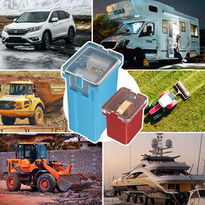 36pcs <b>Automotive</b> Fuse Kit with 20A 30A 40A 50A 60A 80A Jcase Box Shaped Fuses Low Profile Tall/Standard Assortment - Product Image 6