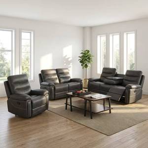 Ensemble de canapés ergonomiques à réglage manuel Frank, adapté à la décoration de meubles de salon moderne - Product Image 1
