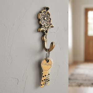 Gancho de Pared Floral Vintage con Colgante de Llave, Diseño Europeo, Colgador Decorativo de Metal - Product Image 5