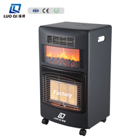 Chauffage à gaz infrarouge électrique Portable Animation de flamme allumage piézo-électrique vanne en cuivre revêtement en fer écran de chauffage à gaz usage domestique