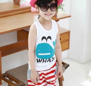 Traje de Verano al por Mayor para Niños, Chaleco con Dibujos Animados, Traje Infantil para Bebés - Product Image 4