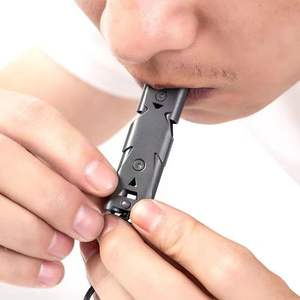 Silbato Portátil al por Mayor, 180 dB, de Aluminio, Doble Tubo, Herramienta de Supervivencia para Emergencias SOS, Kit de Seguridad para Campismo al Aire Libre - Product Image 1