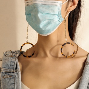 Mling — lunettes de soleil antidérapantes 18k pour femme, lanière de cou avec chaîne en acier inoxydable et acrylique, verres de lecture, nouvelle collection <span class=keywords><strong>2021</strong></span> - Product Image 2