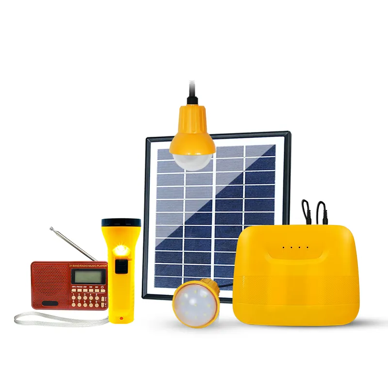 Off grid portable solar small lighting system home power complete kit for indoor