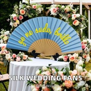 Abanicos Plegables Portátiles de Seda Ywbeyond, Abanicos de Bambú Tallados a Mano Personalizados, Recuerdos de Boda Personalizados, Regalos para Invitados, Filipinas - Product Image 2