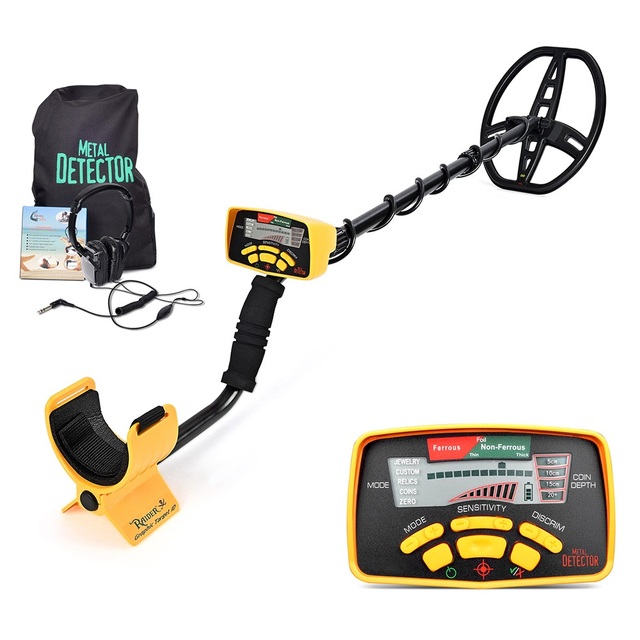 Gold Finder Underground Treasure Metal Detector Underground with Adjustable Sensitivity 12'' Waterproof Search Coil MD-6350