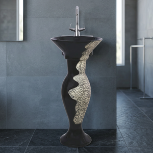 Vasque sur pied en céramique de porcelaine rouge en forme de dauphin Vistaar, articles sanitaires design pour usage hospitalier - Product Image 5