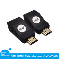 Extensor de HDMI de 60M, Cable Cat5e/Cat6 RJ45 con alimentación micro usb, el mejor precio, más nuevo de 2022