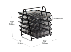 Metal Mesh Desk Organiser Letter <b>Tray</b> Organizer Paper <b>Tray</b> Stackable in <b>Trays</b> Desk <b>File</b> Magazines Office <b>File</b> Organiser - Product Image 2