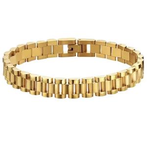 8/8.86 Inches Long 15MM Wide Vintage Chain Wristband <b>Men</b> Gold Plated Stainless Steel Diamond Main Stone <b>Men's</b> Chain Bracelet - Product Image 6