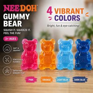 Needoh <b>Cute</b> Little <b>Bear</b> Squeeze Toy Square Ice Cube Maltose Stress Relief Fidget Toy Soft Squishy Relax Toy for Daily Use - Product Image 5