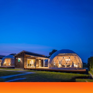 Carpa domo para 6-8 personas, de doble capa, fácil de instalar, con un dormitorio, carpa geodésica de lujo para acampar y glamping al aire libre. - Product Image 4