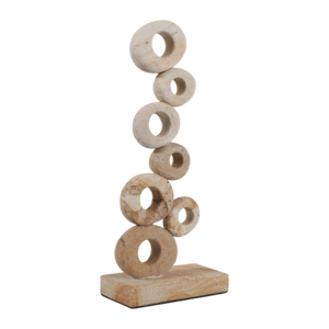 Scultura ad anello impilabile in pietra Palimanan, ornamento decorativo per la casa e l'ufficio - Product Image 2