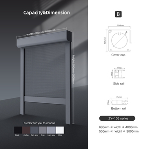 ZSTARR Tende a Rullo Motorizzate da Esterno con Cerniera Zip Oscuranti Protezione UV e Privacy per Pergolato Patio Giardino Terrazza e Portico - Product Image 6