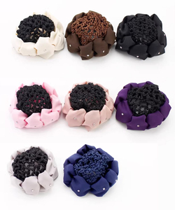 Haute Qualité Strass <span class=keywords><strong>Cheveux</strong></span> Chouchous Diamant Snood Chignon Net avec Petites Griffes Clips Crochet <span class=keywords><strong>Cheveux</strong></span> Arc Couverture Décor <span class=keywords><strong>Vintage</strong></span> Titulaire - Product Image 1