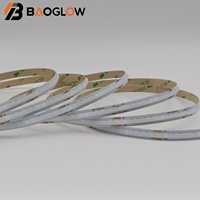 Bande lumineuse LED flexible large RGB 576 LED, 5 m, DC12V 24V, bande lumineuse RGB à changement de couleur, dimmable, bandes lumineuses intelligentes COB, restaurants