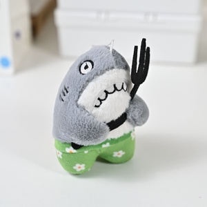 Llavero de Peluche de Tiburón Adorable, Diseño Creativo de Dibujos Animados, Relleno de Algodón PP, 0-10cm, Muñeco Divertido, Regalo para Navidad - Product Image 5
