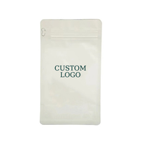 Sac refermable personnalisé en PE réutilisable avec fond carré, impression par gravure, fermeture éclair, emballage de café, résistant à l'humidité