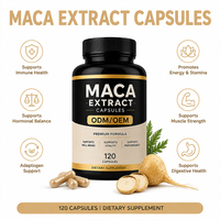 Capsules végétariennes de racine de maca naturelle pour l'énergie et le soutien immunitaire - Complément alimentaire à base de plantes pour adultes et hommes