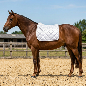 <span class=keywords><strong>Tapis</strong></span> de Selle <span class=keywords><strong>d</strong></span>'Équitation Respirant et Personnalisable de Haute Qualité pour Dressage de Chevaux Blancs – Couverture Douce pour Chevaux - Product Image 1