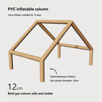 6.3 ㎡   Tente gonflable automatique de camping en tissu Oxford monobloc, quatre saisons, à une porte, pour voyage en plein air et pique-nique