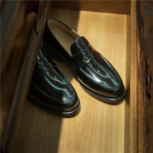 รองเท้าลำลองผู้ชายสไตล์อังกฤษ, รองเท้าลำลองแบบ Penny Loafer, รองเท้าลำลองสไตล์ธุรกิจทำมือ - Product Image 3