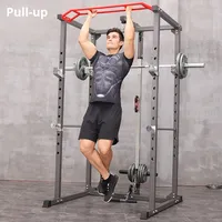 Équipement de musculation à domicile, appareil multifonctionnel, machine Smith, cage de musculation multi-câbles, rack à squats avec câble de traction latérale