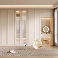 Vente directe usine : Grande armoire en bois pour chambre à coucher, meuble coiffeuse ouverte, armoire portable économique, MDF