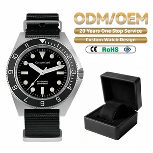 Relojes <span class=keywords><strong>de</strong></span> Buceo <span class=keywords><strong>de</strong></span> Lujo Personalizados ODM <span class=keywords><strong>con</strong></span> Cristal <span class=keywords><strong>de</strong></span> <span class=keywords><strong>Zafiro</strong></span> AR, 10 ATM, Acero Inoxidable 316L, Reloj Automático Vintage para Hombre, para Movimiento Mecánico NH35 - Product Image 1