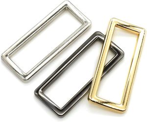 Pieces Rectangle Rings Buckle Metal Rectangular Buckle Loop Square <b>Strap</b> <b>Webbing</b> Belt Rings - Product Image 3