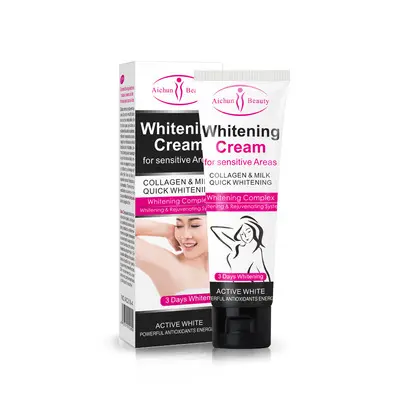 Aichun Beauty Armpit Underarm and Body Whitening Cream Day White Adults Hyaluronic Acid Knee Lightening Cream Female 50ml 100000