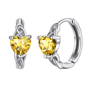 Pendientes de Corazón de Colores para Mujer, Estilo Dulce, Accesorios para las Orejas de Uso Diario - Product Image 6