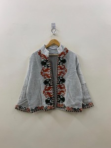 Abrigo de abrigo recortado hecho a mano único, chaqueta bordada Suzani hecha a mano, ropa de invierno, chaqueta para mujer - Product Image 2