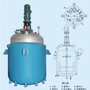 17 + ans d'expérience professionnelle réacteur en acier inoxydable 5000l prix du mélangeur de réacteur chimique pour la ligne de machine de fusion à chaud de bloc