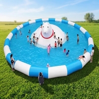 Piscine gonflable WINSUN ours polaire populaire en plein air ours polaire dôme d'eau gonflable nuage de rebond