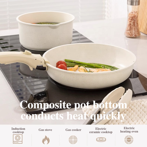 LOVFE Juego de Ollas de Cocina de <span class=keywords><strong>Aluminio</strong></span> con Revestimiento Cerámico de Alta Calidad, No Tóxico, Apto para Inducción, 15 Piezas - Product Image 3