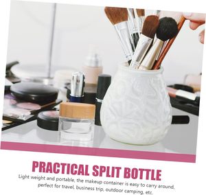 Venta al por mayor de tarros cosméticos de bambú transparente esmerilado tapas de plástico transferencia de agua impresa 20ml 30ml 50ml 100mL crema de ojos lápiz labial almacenamiento - Product Image 4