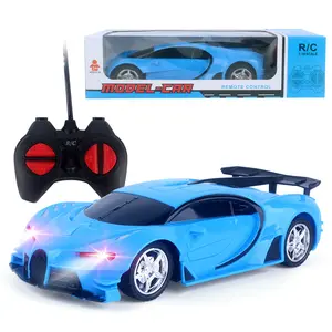 Mobil balap RC 2.4G, mobil balap Remote Control dengan lampu, kontrol Radio, mobil balap Drift seri 1:18, mainan anak