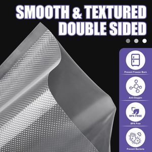 ถุงเก็บอาหารสุญญากาศแบบปิดผนึกสามด้าน ป้องกันกลิ่น ระดับพรีเมียม สำหรับเนื้อสัตว์ ปลา ผัก เก็บรักษาอาหารจำนวนมาก - Product Image 4